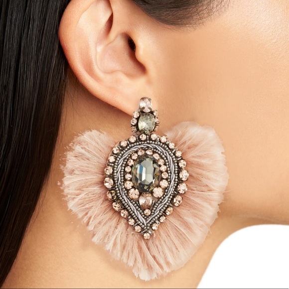 Tory Burch Embellished Feather Earrings - Picture 2 of 7